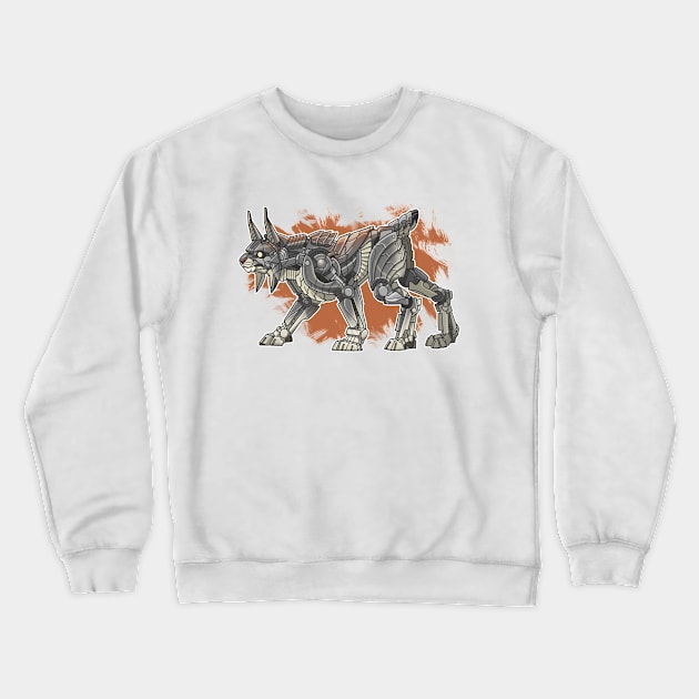 Mechanimal - Lynx Crewneck Sweatshirt by derangedhyena